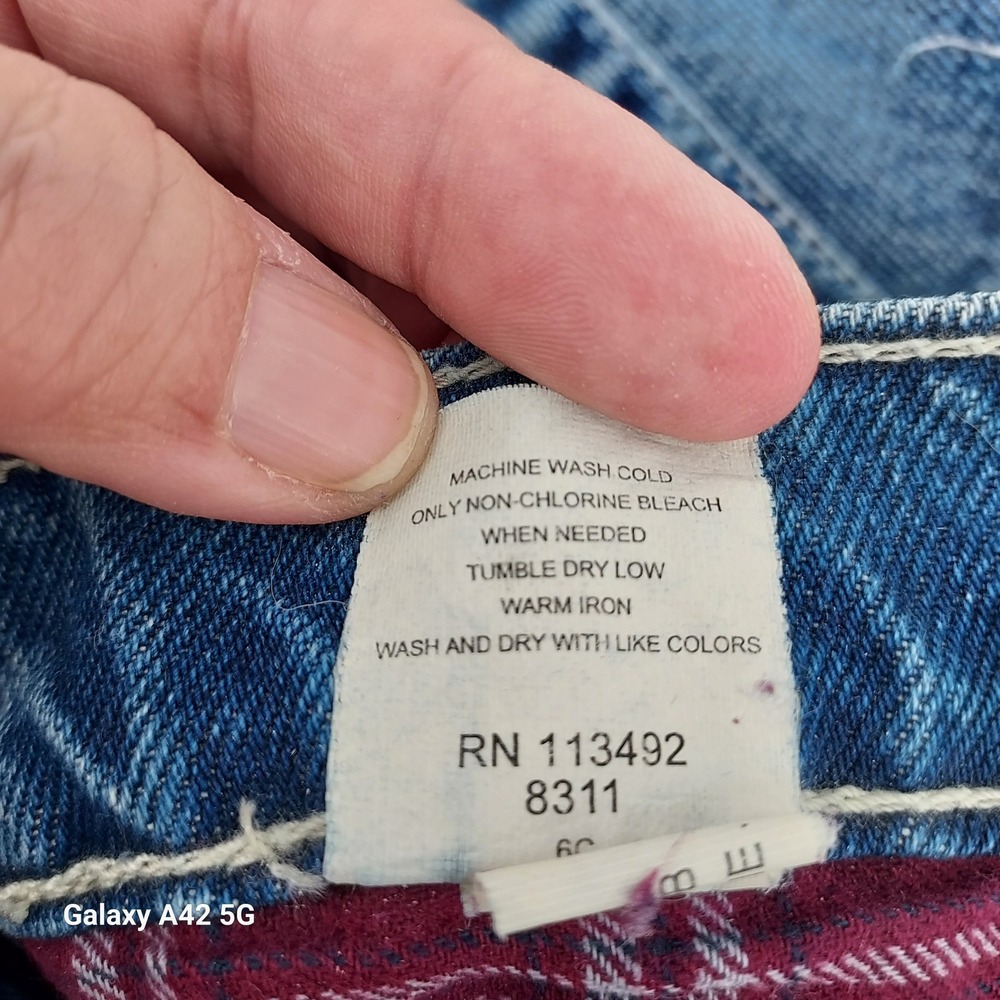 ARMY NAVY Carpenter Jeans Flannel Lined Titanium Denim Waist 33 Inseam 32 - Picture 5 of 10